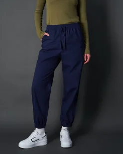 Champion Pantaloni Minimalist Con Tache e Polsino Blu Donna