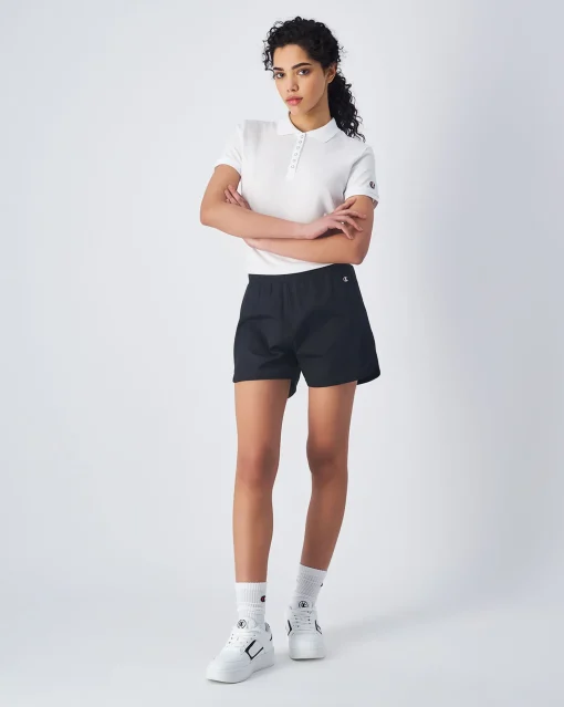 Champion Short Icons in Cotone Strech Nero Donna