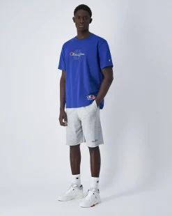 Champion Shorts Con Tasche in Terry Grigio Uomo