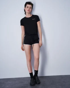 Champion Shorts Icons Con Coulisse Nero Donna