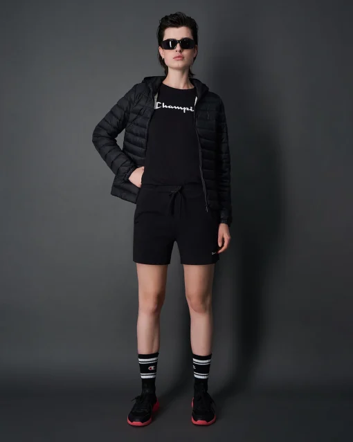 Champion Shorts Icons Mini Logo Nero Donna