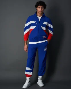 Champion Top Rétro Full-Zip In Nylon Blu Uomo