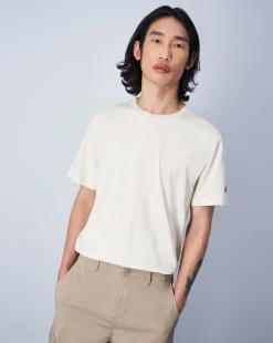 Champion T-Shirt Comfort Fit Con C Logo Bianco Uomo