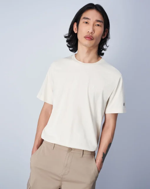 Champion T-Shirt Comfort Fit Con C Logo Bianco Uomo