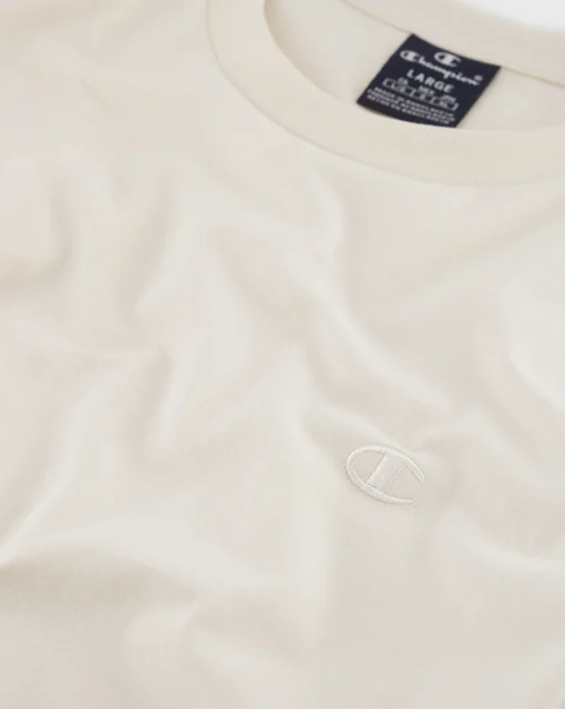 Champion T-Shirt Comfort Fit Con C Logo Bianco Uomo