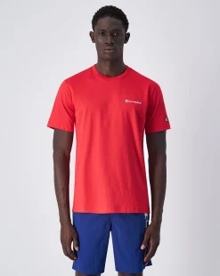 Champion T-Shirt Girocollo Icons Mini Logo Rosso Uomo