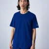 Champion T-Shirt Girocollo Icons C-Logo Blu Uomo