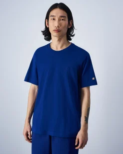 Champion T-Shirt Girocollo Icons C-Logo Blu Uomo