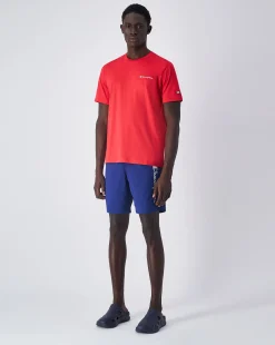 Champion T-Shirt Girocollo Icons Mini Logo Rosso Uomo
