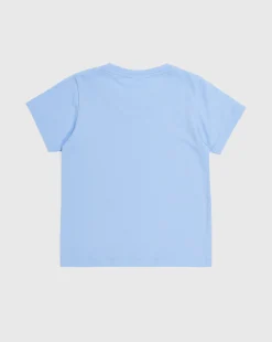 Champion T-Shirt Girocollo Icons Contrast Logo Blu Bambina