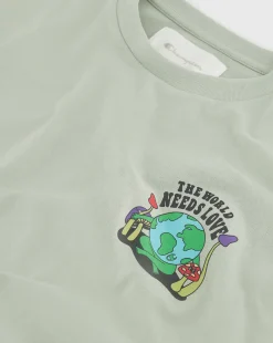 Champion T-Shirt Girocollo Eco Future Graphic Verde Uomo