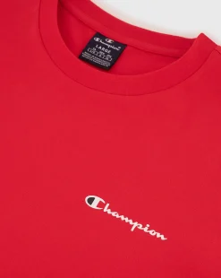 Champion T-Shirt Girocollo Icons Mini Logo Rosso Uomo
