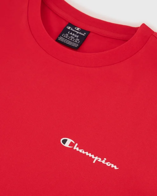 Champion T-Shirt Girocollo Icons Mini Logo Rosso Uomo