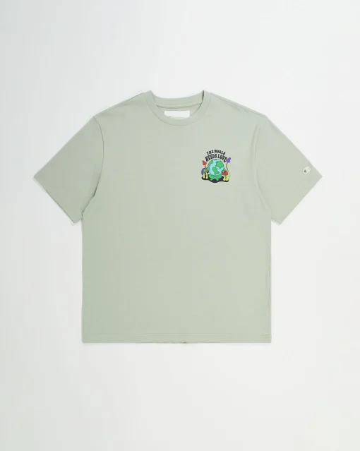 Champion T-Shirt Girocollo Eco Future Graphic Verde Uomo