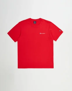 Champion T-Shirt Girocollo Icons Mini Logo Rosso Uomo