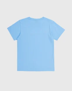 Champion T-Shirt Logo Champion In Cotone Blu Bambino