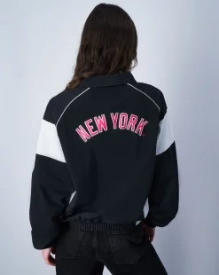 Champion x MLB Top Vestibilità Rilassata New York Yankees Nero Donna