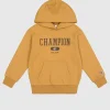 Felpa Athletic con cappuccio Marrone Bambino
