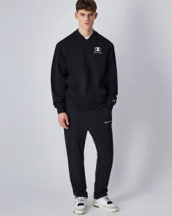 Felpa bomber in felpa con logo C grande Nero Uomo