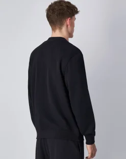 Felpa bomber in felpa con logo C grande Nero Uomo