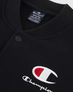 Felpa bomber in felpa con logo C grande Nero Uomo