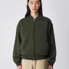 Felpa Bomber Script Shop Verde Donna