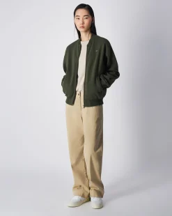 Felpa Bomber Script Shop Verde Donna