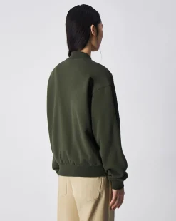 Felpa Bomber Script Shop Verde Donna