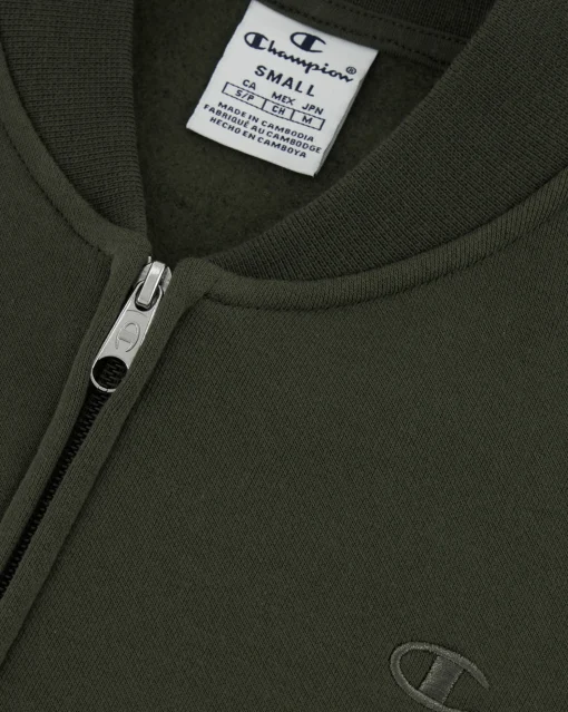 Felpa Bomber Script Shop Verde Donna