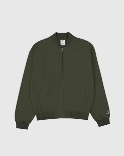 Felpa Bomber Script Shop Verde Donna