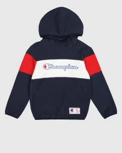 Felpa Colour Block con cappuccio Blu Bambino