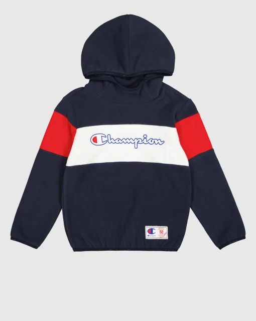 Felpa Colour Block con cappuccio Blu Bambino