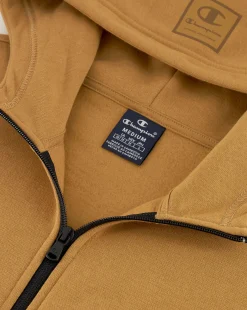 Felpa Colour Block con cappuccio e cerniera Marrone Uomo