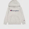 Felpa con cappuccio con logo grande Grigio Bambino