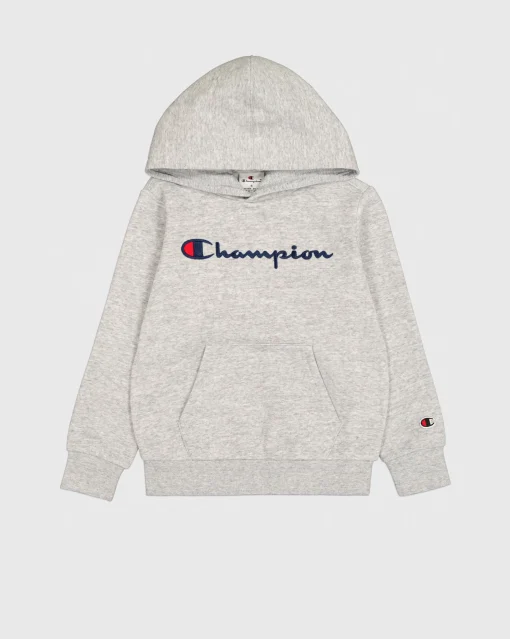 Felpa con cappuccio con logo grande Grigio Bambino