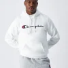 Felpa con cappuccio con logo grande Bianco Uomo