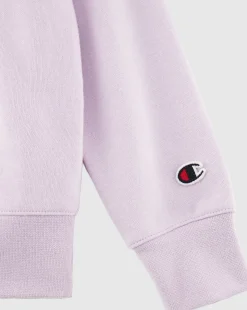 Felpa con cappuccio con logo grande Viola Bambina