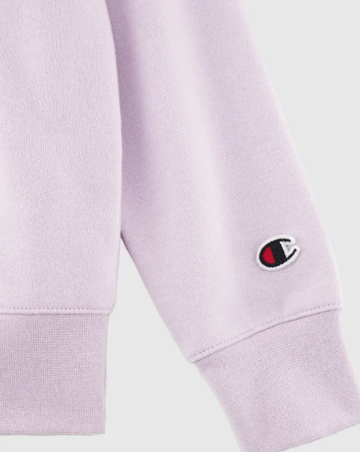 Felpa con cappuccio con logo grande Viola Bambina