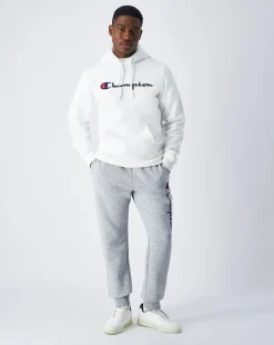 Felpa con cappuccio con logo grande Bianco Uomo