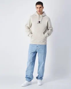 Felpa con cappuccio con logo C grande Grigio Uomo