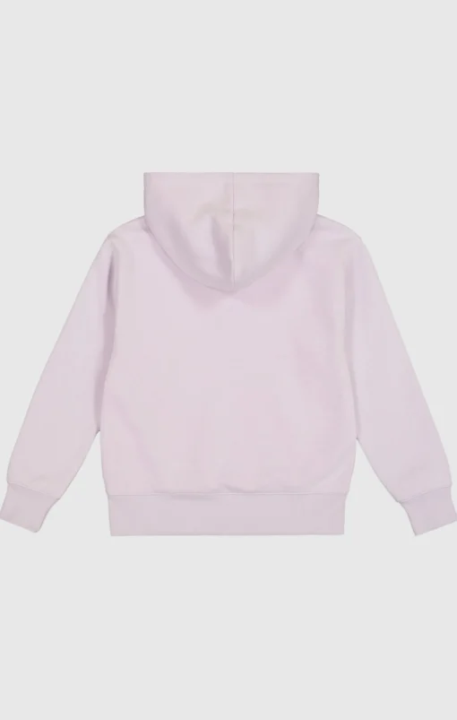 Felpa con cappuccio con logo grande Viola Bambina