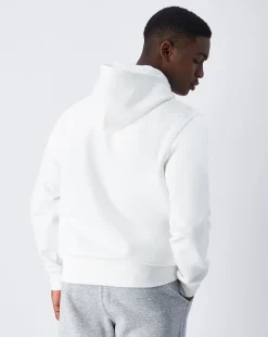 Felpa con cappuccio con logo grande Bianco Uomo