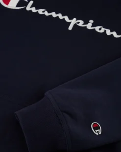 Felpa con cappuccio con logo grande Blu Uomo