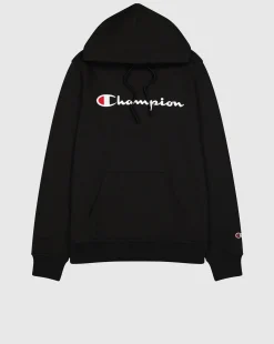 Felpa con cappuccio con logo grande Nero Uomo