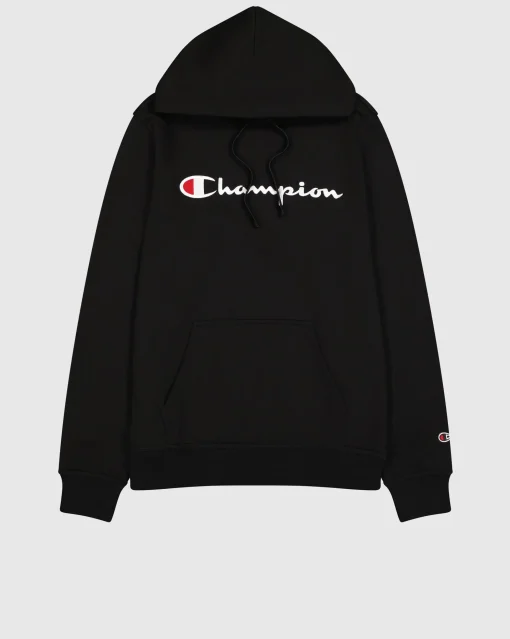 Felpa con cappuccio con logo grande Nero Uomo