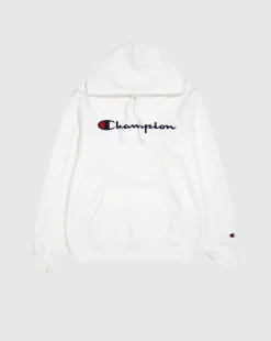 Felpa con cappuccio con logo grande Bianco Uomo