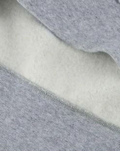 Felpa Con Cappuccio Corta in Fleece Grigio Donna