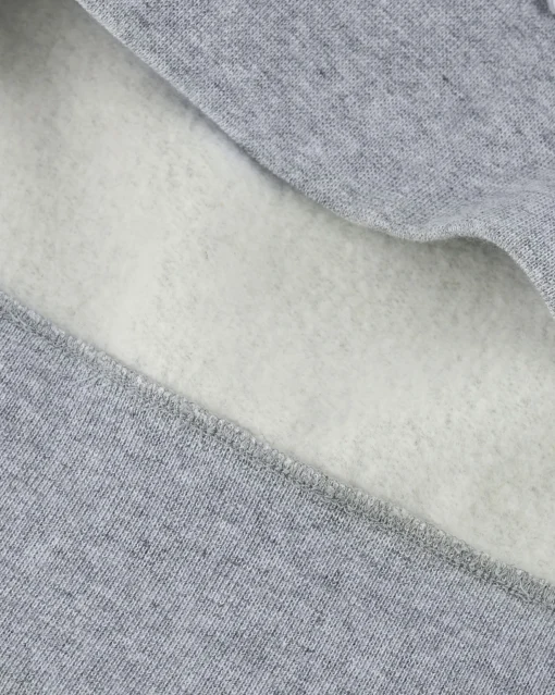 Felpa Con Cappuccio Corta in Fleece Grigio Donna