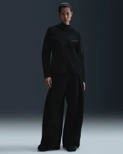 Felpa con cappuccio e zip a tutta lunghezza - Tech Fleece Nero Donna