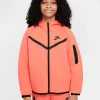 Felpa con cappuccio e zip a tutta lunghezza - Tech Fleece Rosa Bambina